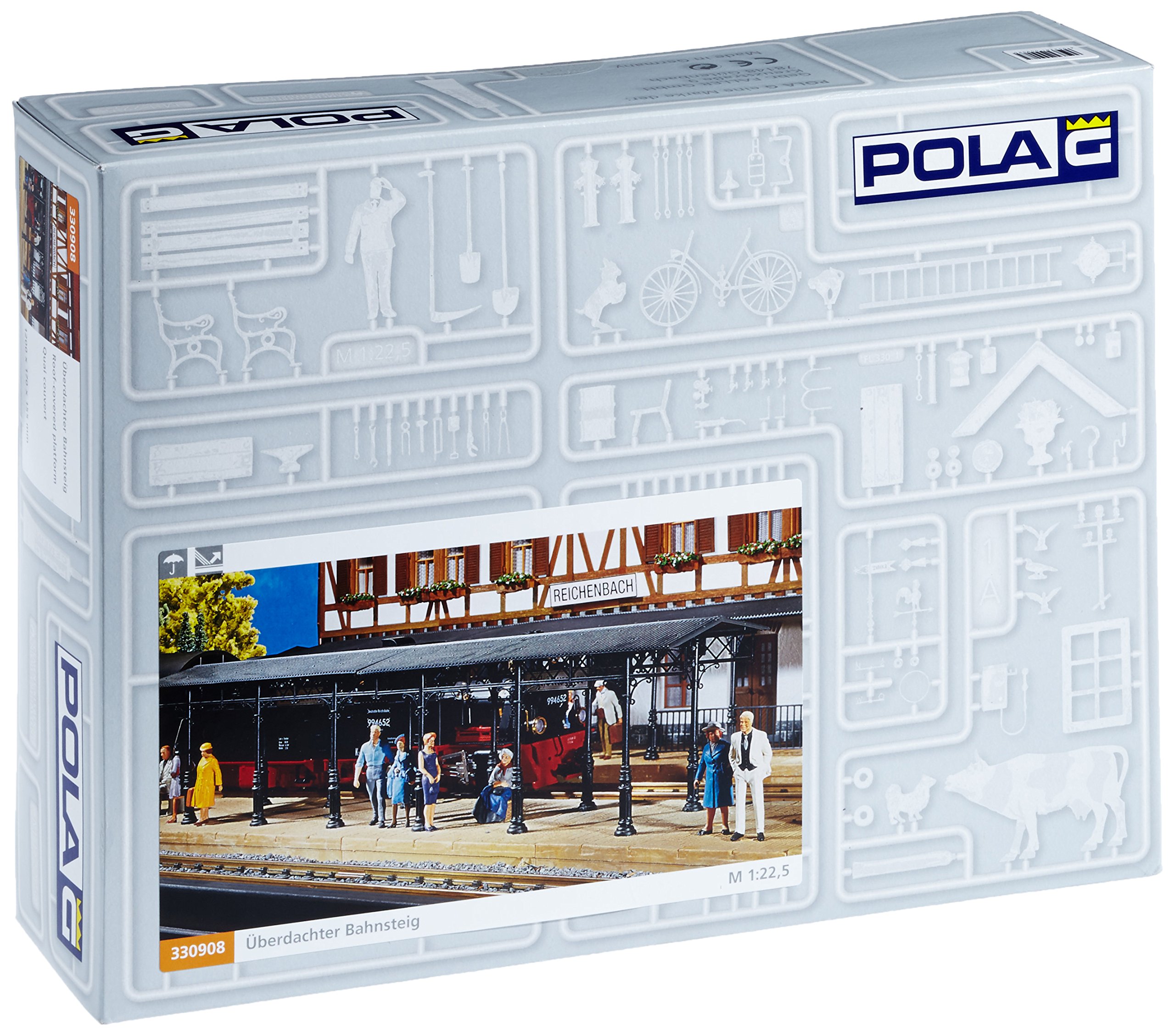 3F POLA HOゲージ 1/87 「Simons Pilsbar」 欧州建築 Amazon.com: Pola 330908 Cvrd Passenger Platform G Scale Building
